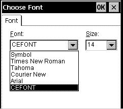Choose Font Dialog